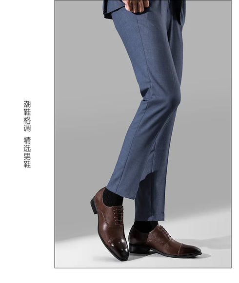 Elegant Slip-On Oxford Shoes for Men - Classic Formal Business Dress Footwear Perfect for Weddings and Office Occasions